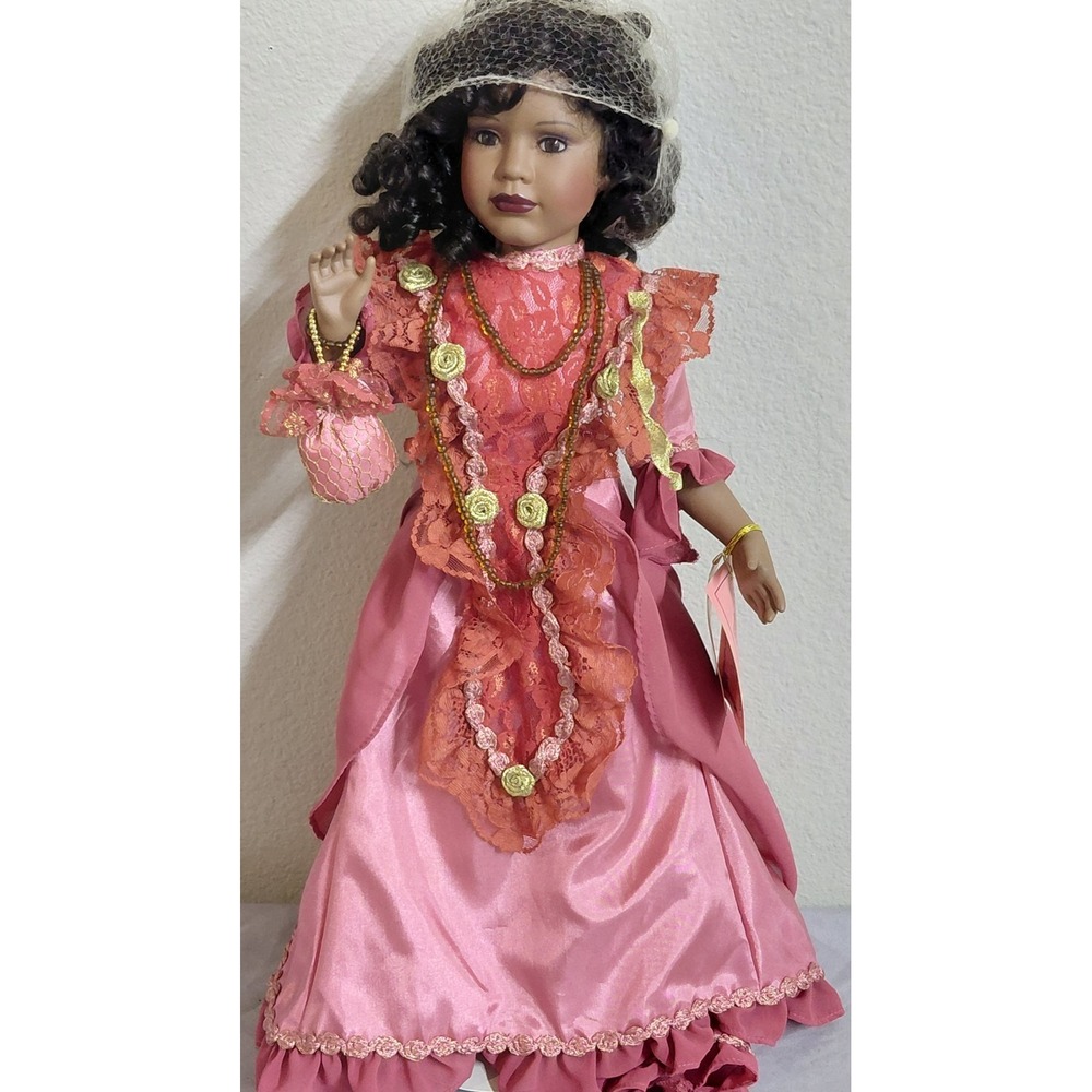 VTG Show-Stoppers Florence Maranuk 19" Porcelain Doll "Groom" Pink Gown Limited